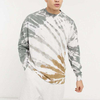 High Quality Custom Tid Dye Washed Tshirt Drop Shoulder Oversized Men Long Sleeve Cotton Tshirt