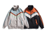 Oem Manufacturer Custom Men'ss Plus Size Fashion Contrast Stitching Stand Collar Casual Jacket