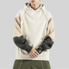 OEM Manufacturer Custom Unisex Cotton Color Block Pullover Tech Fleece Men's Hip Hop Oversized Hoodies