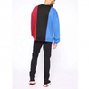 OEM Manufacturer Custom Cute Streetwear Crewneck Oversized Splicing Color Block Sweatshirts