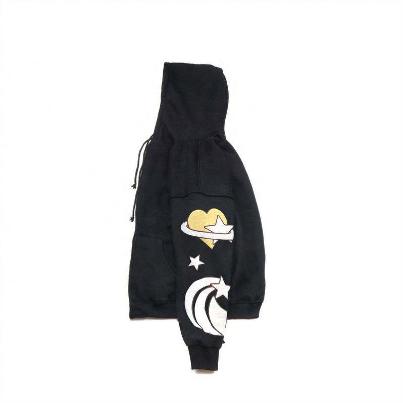 OEM Manufacturer Custom Men's Star Print Zipper Hoodie Long Sleeve Sweater