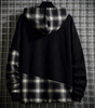 OEM Manufacturer Custom Color Block Plaid Casual Custom Sweatshirt Oversized Hoodies
