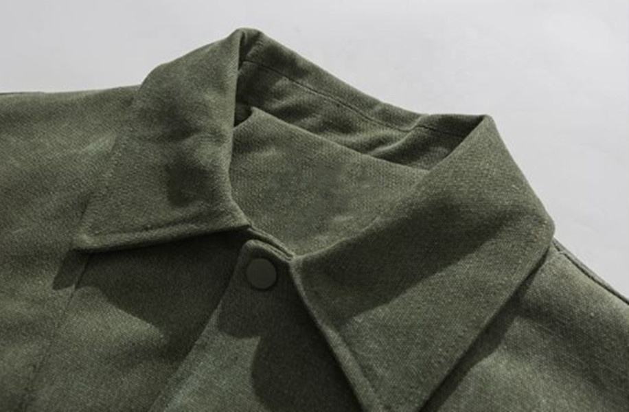 Chaqueta Algodón-Acolchada de la solapa del color del remiendo del estallido del vintage de los hombres de encargo del fabricante del OEM