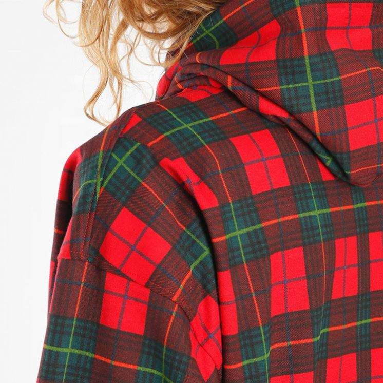 Producent OEM Hurtownia 100% bawełny w czerwoną kratę Męskie niestandardowe bluzy z kapturem
