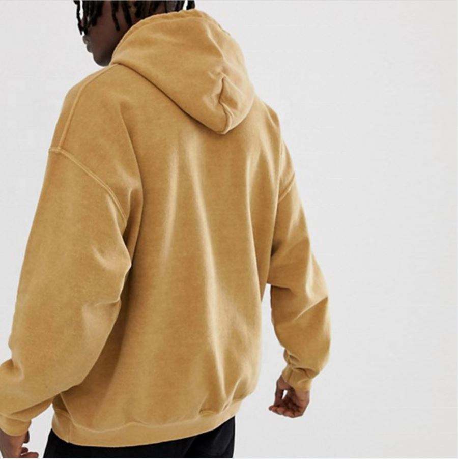 OEM Manufacturer Custom Mens Cotton Vintage Washed Overdye Oversized Drop Shoulder Hoodie