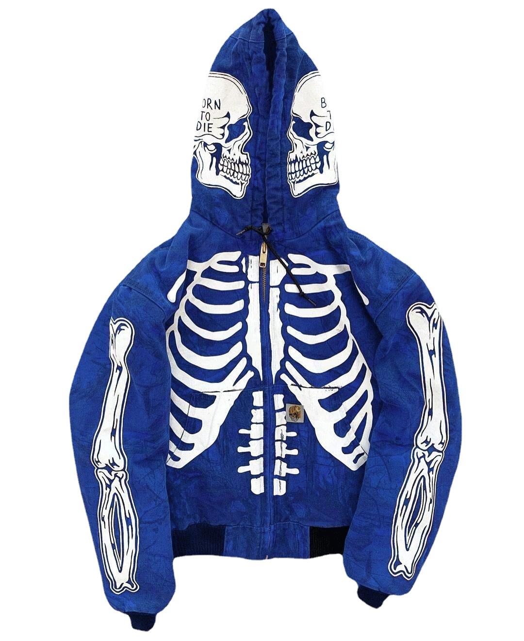 Persoonlijkheid skelet schedel heren kunnen worden aangepast hoodie