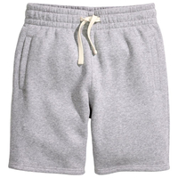Wholesale Grey 100%Cotton Plain Outdoor Knitted Shorts For Men
