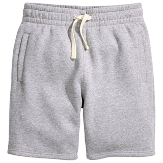 Wholesale Grey 100%Cotton Plain Outdoor Knitted Shorts For Men