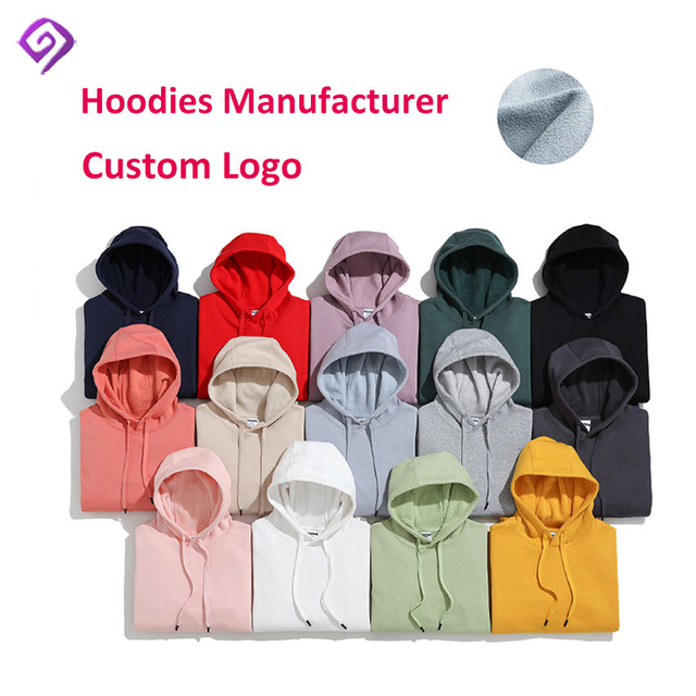 Wholesale High Quality Supplier Custom Design Logo Graphic Printed Embroidered Unisex Fleece Blank Plain Oversized Men'S Hoodies