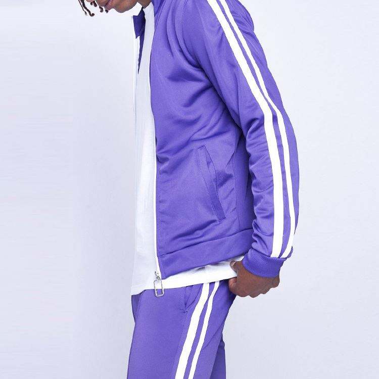 OEM Design Low Moq Men Zip Jacket & Skinny Jogger Custom Logo Sweatsuit