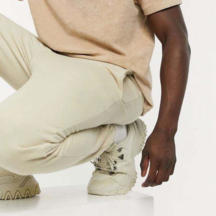 Maßgeschneiderte, konische, einfarbige Herren-Jogginghose mit Kordelzug und elastischem Bund