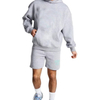 Quần short áo hoodie in nam tùy chỉnh đặt bộ đồ thể dục thể dục đàn ông
