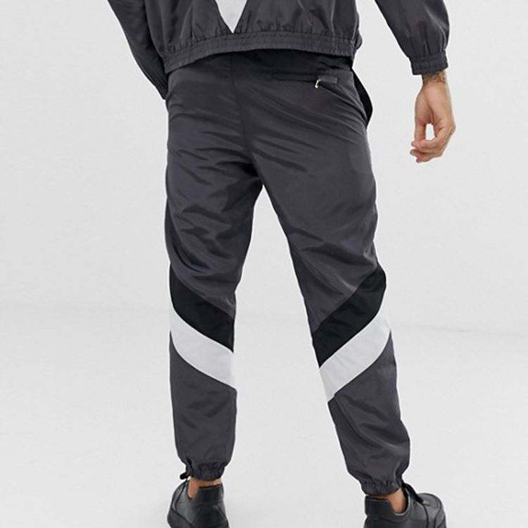 Custom Tracksuit Nylon Ripstop Contrast Stripe Jogging Suits Wholesale