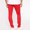Wholesale Piping Detail Drawstring Waist Mens Track Pants