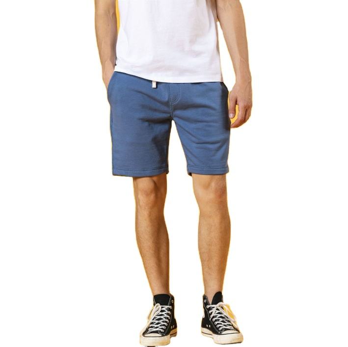 Пользовательские спортивные хлопковые французские махровые шорты для пота, мужские шорты для бега в тренажерном зале