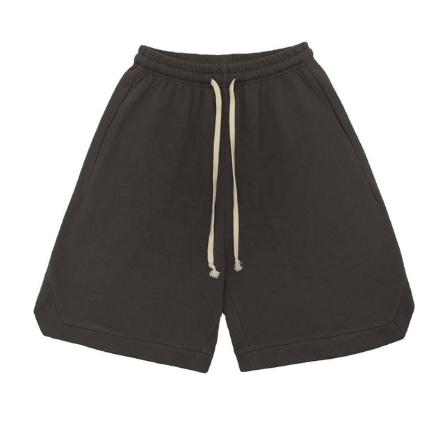 卸売夏のコットンスウェットショーツとロゴ