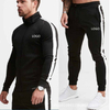 Slim Fit Customized Logo Two Piece Sport Jogging Sets For Men