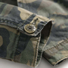 Moda Mass's Clothing Allada de camuflaje de camuflaje de camuflaje de camuflaje Botel Brownet Botón para hombres