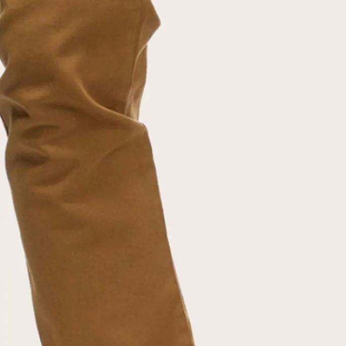 Mode broek heren effen kleur knop midden taille casual broek