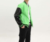Oem Manufacturer Custom Men's Color Block Faux Leather Bomber Baseball Jacket