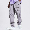 OEM Manufacturer Custom Premium Twill Jogging Track Pants Multiple Pockets Design Loose Cargo Pants For Men