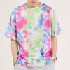 Oem Custom T-Shirt Personnalisable Round Neck T Shirt Short Sleeve Tie Dye Printed Men 100% Polyester T Shirt