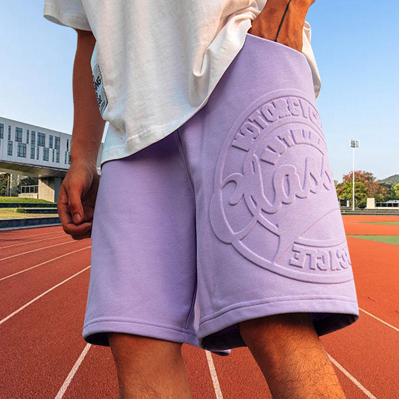 Oem Manufacturer High Quality Basketball Sports Gym Sweat Running Summer Cotton Men Custom Logo Printing 3d Embossed Shorts