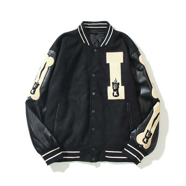 OEM Manufacturer Wholesale Custom Winter Bomber Loose Long Sleeve Casual Urban Wear Baseball Leather Men'ss Coats Jacket