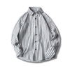 OEM Manufacturer High Quality Custom Service Men's Shirts Striped Shirt Long Sleeve Loose Vintage Shirts For Men