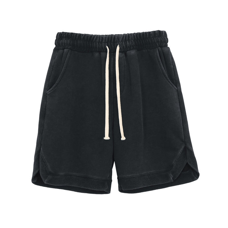 ຂາຍສົ່ງອອກແບບໂລໂກ້ Streetwear 100% Cotton Sweat Shorts ສໍາລັບຜູ້ຊາຍ