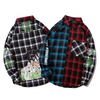 OEM Manufacturer Custom Autumn Color Block Men Plaid Flannel Shirts