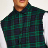 OEM Manufacturer Mens Casual Shirts Flannel Plaid Sleeveless Custom Shirt