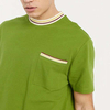 Oem Wholesale Cotton Tshirt Contrast Taping Crwe Neck Men Short Sleeve Plain Tshirt