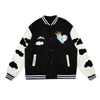 Oem Manufacturer Customized Pu Patchwork Towel Embroidery Color Block Baseball Uniform Casual Plus Sizes Men's Jacket