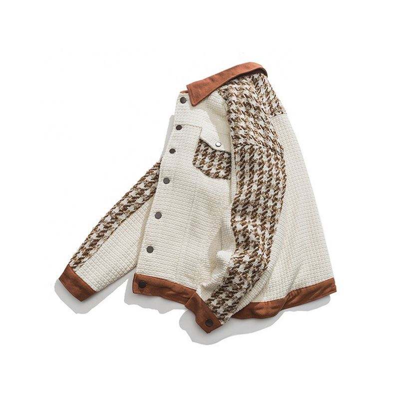 OEM Manufacturer Customize Logo Outdoor Loose Clashing Colors Stitching Cargo Coat Casual Jacket