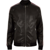 Custom Mens Black Waterproof Bike Motorcycle Windbreaker Zipper Leather Jacket For Mens