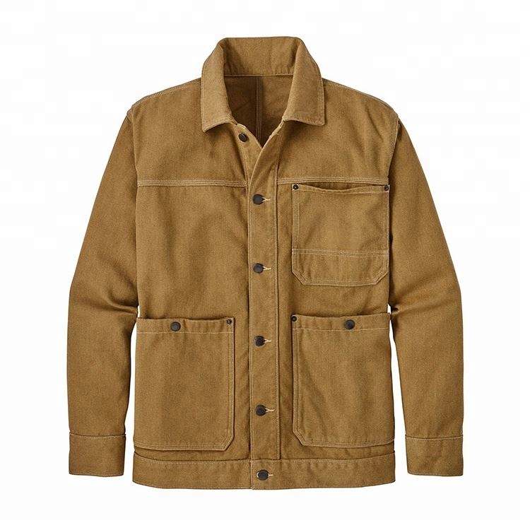 Latest Fashion Top Design Custom Mens Canvas Chore Jacket