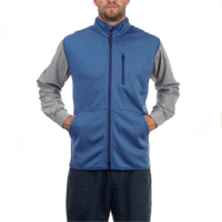 OEM výrobce Custom Logo Pánská rybářská vesta z polyesterového mikrofleece se zipem střední hmotnosti