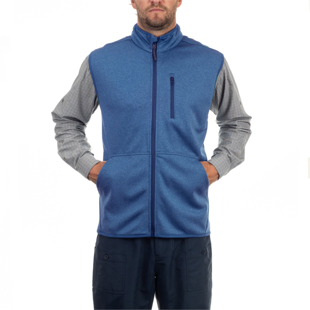 OEM-tillverkare Custom Logo Mid-Weight Polyester MicroFleece Zip Men Fishing Vest