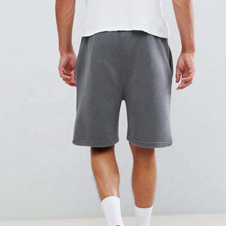 OEM Cotton Polyester Vintage Wash Men Running Sweat Shorts