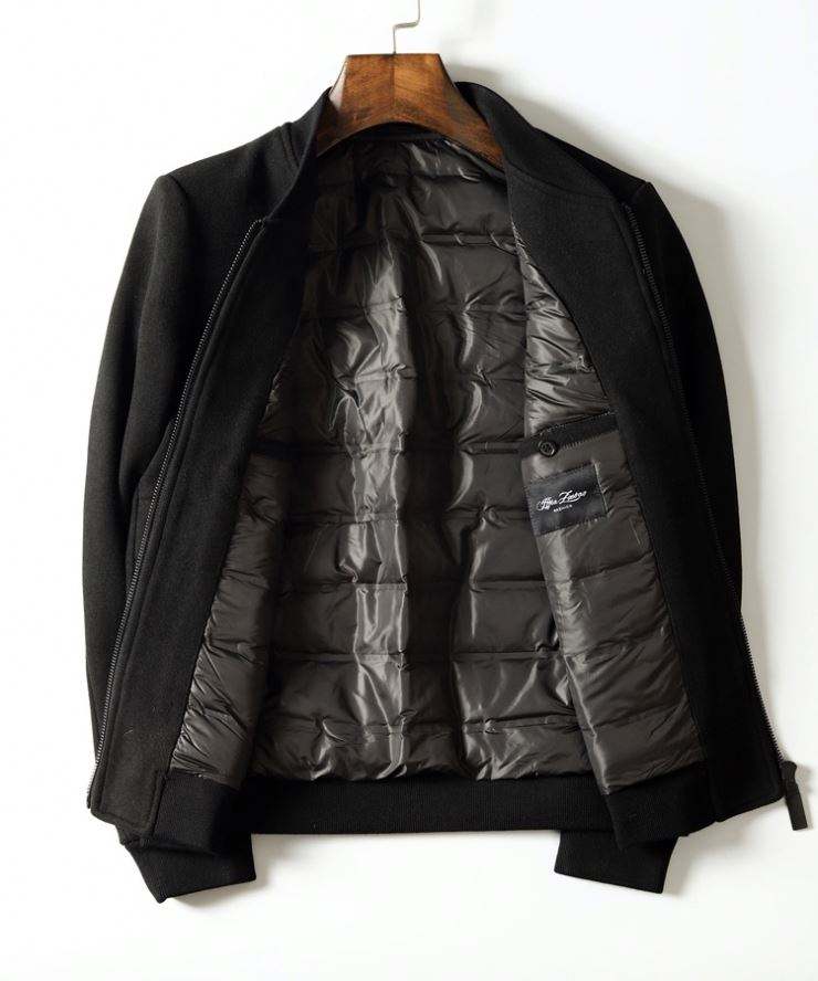 Oem Manufacturer Custom Imported Baseball Collar Wool Thickened Clip Down Men Warm Fleece Jacket