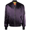 OEM Manufacturer Custom Men High Quality Fashion Windbreaker Long Sleeve Stand Collar Zipper Purple Satin Nylon Bomber Jacket