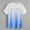 Professional Factory Custom Tshirt Slogan Graphic Printed Ombre Men Short Sleeve Basic Premium Tshirt
