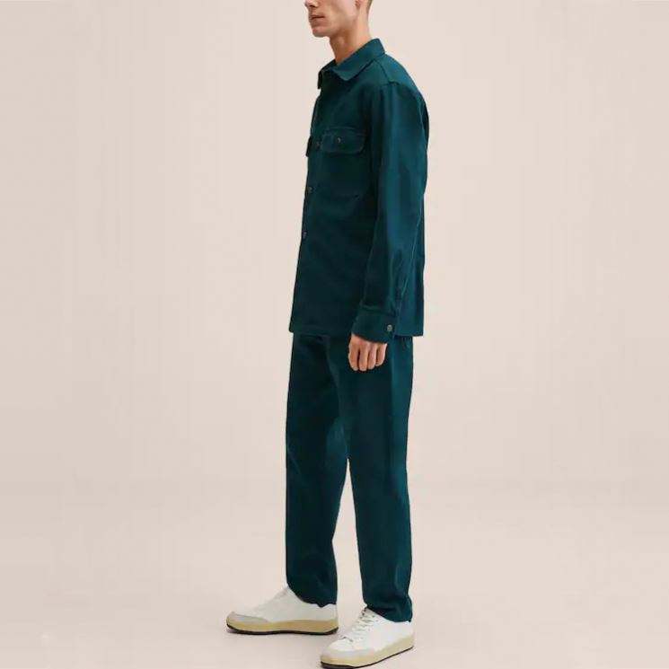 Fabricante OEM de alta qualidade com logotipo personalizado de algodão com manga comprida e camisa jeans