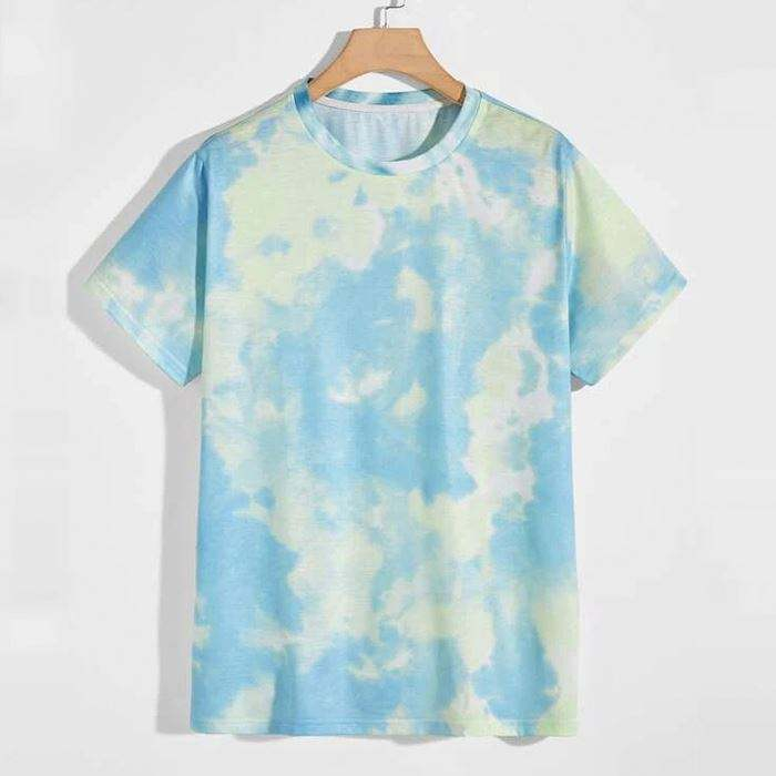 Oem Custom High Quality Sublimation T Shirts Men New Designer Short Sleeve Summer Tie Dye Cotton T-Shirts
