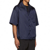 OEM Manufacturer Fashion Style Nylon Navy Short Sleeve Shirt With Chest Pocket For Men