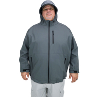 OEM メーカーカスタムロゴ PU ソフトシェル防風ジップアッププラスサイズ特大男性釣りジャケット