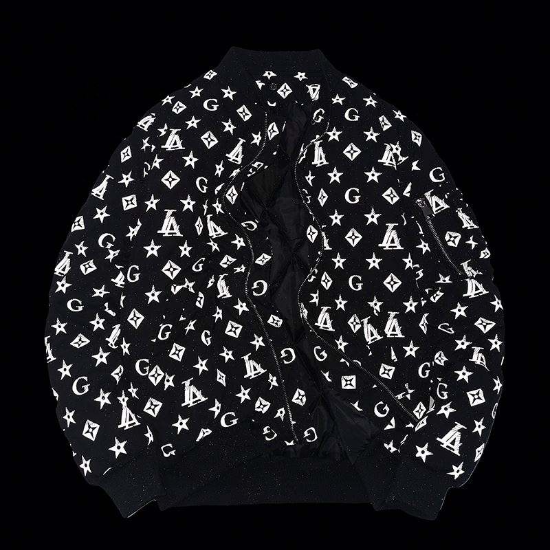 Oem Manufacturer Autumn And Winter Thickened Reflective Letters Baseball Uniform Cotton Men Women Bomber Jacket