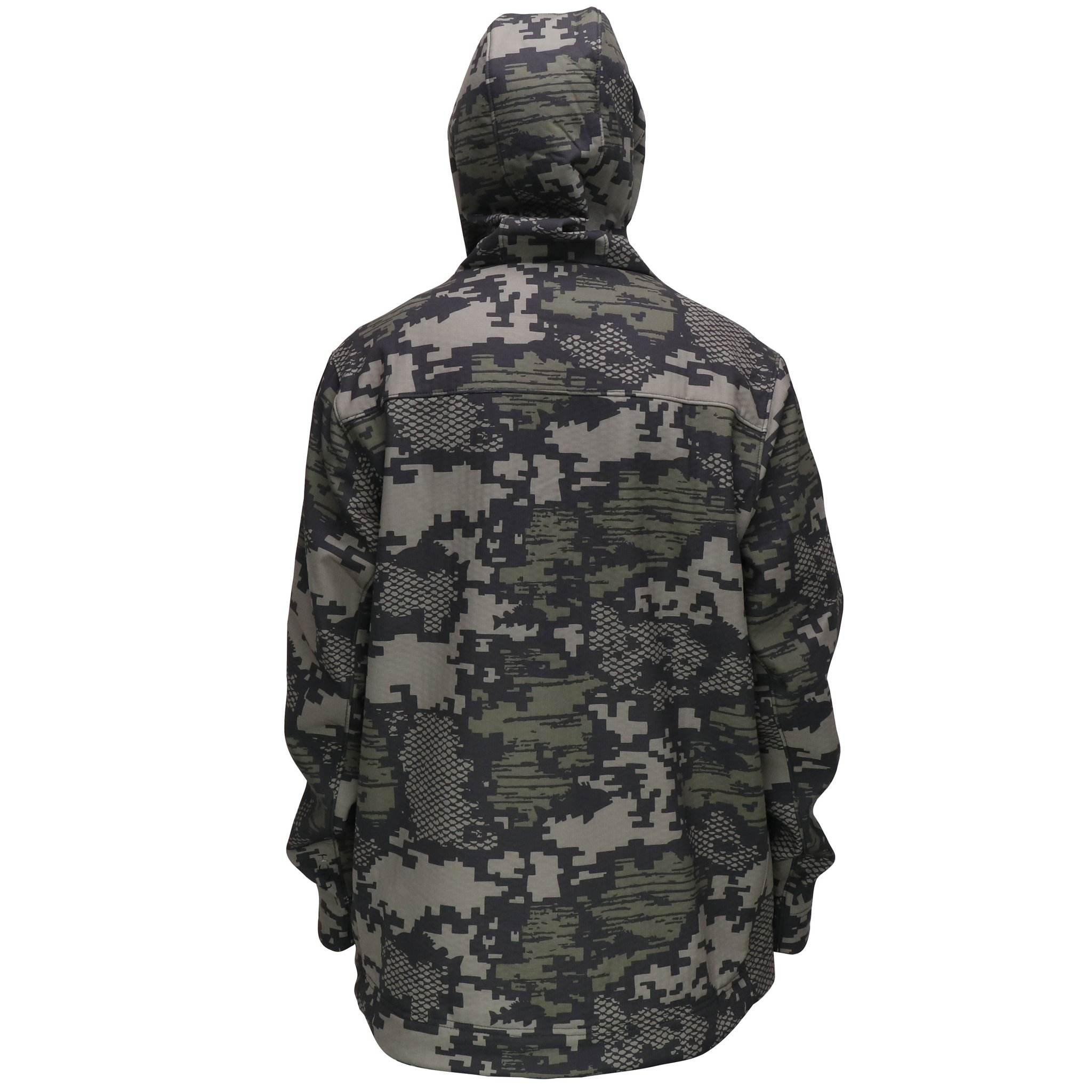 OEM-производитель с логотипом для лица, эластичная софтшелл, камуфляжная мужская куртка на молнии на молнии