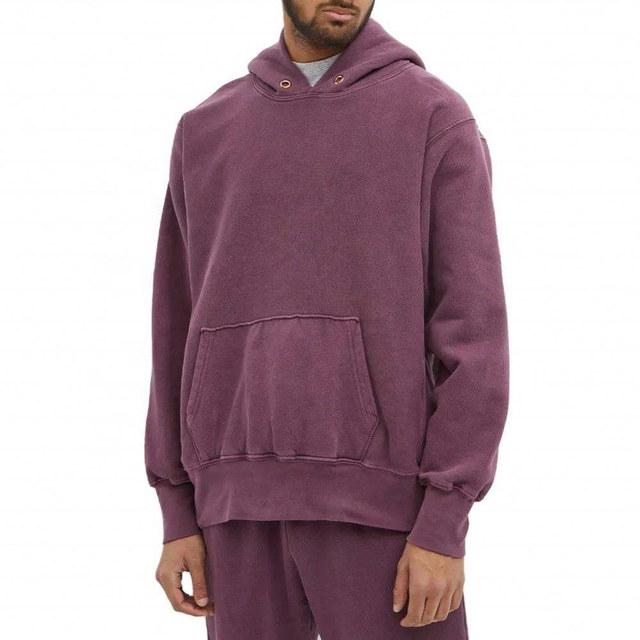 OEM Manufacturer No Drawstring Oversized Garment Dyed Sweatshirt Heavyweight 100% Cotton Vintage Washed Hoodie